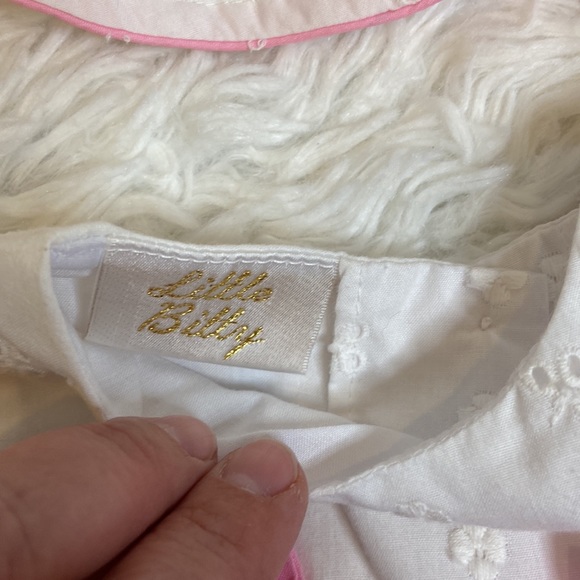 Little Bitty Pink And White Floral Baby Girl Three Piece Set - Picture 6 of 8